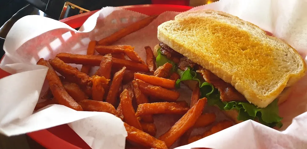 blt with Sweet Potato Fries