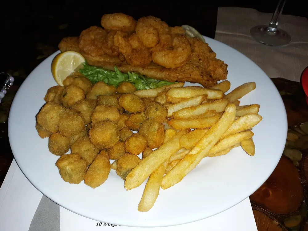 Fried Fish and Shrimp in the Basket